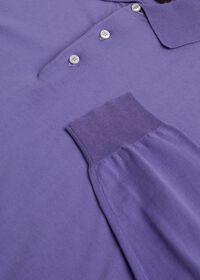 Paul Stuart Long Sleeve Cotton Polo Shirt, thumbnail 3