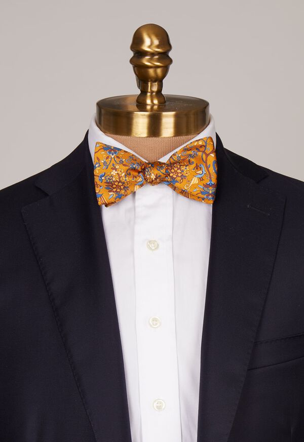 Paul Stuart Silk Bird and Floral Print Bow Tie, image 2