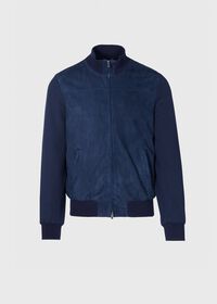 Paul Stuart Suede and Jersey Bomber Jacket, thumbnail 1