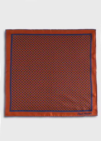 Paul Stuart Micro Medallion Print Pocket Square