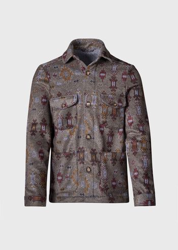 Paul Stuart Western Print Shirt Jacket