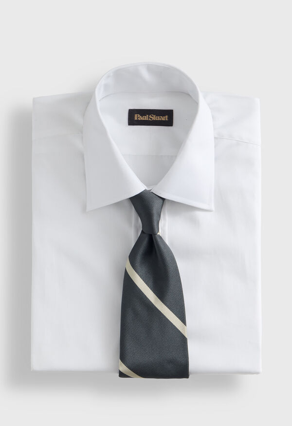 Paul Stuart Woven Silk Regimental Stripe Tie, image 2