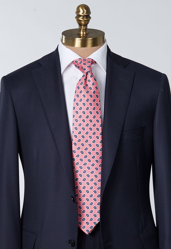 Paul Stuart Printed Silk Jacquard Small Pine Tie, image 2