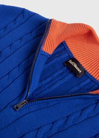 Paul Stuart Quarter Zip Cable Knit Sweater, thumbnail 3
