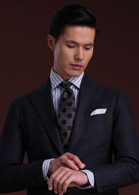 Paul Stuart Purple Narrow Stripe Dress Shirt, thumbnail 2