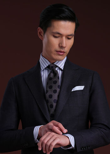 Paul Stuart Purple Narrow Stripe Dress Shirt