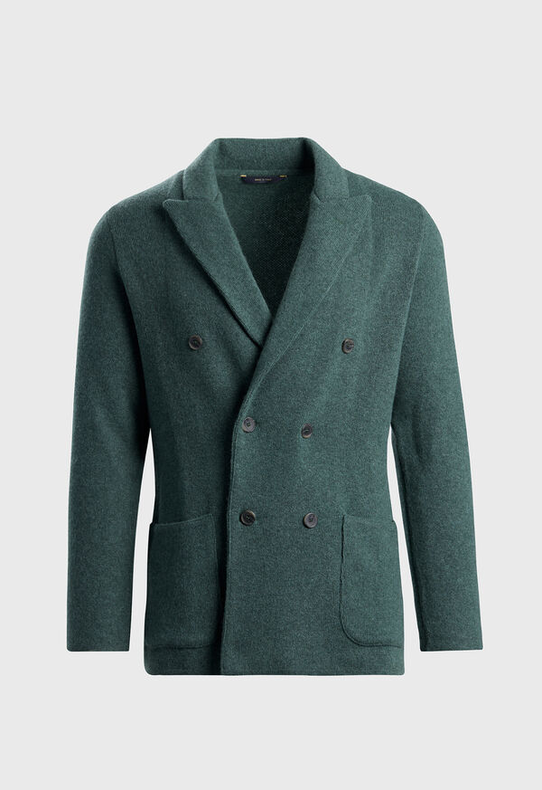 Paul Stuart Double Breasted Knitted Cashmere Blazer, image 1