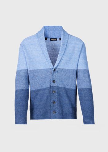 Paul Stuart Linen Rice Stitch D&eacute;grad&eacute; Cardigan