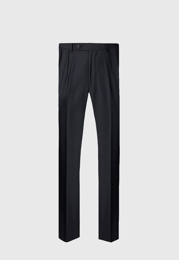 Paul Stuart Charcoal Super 110s Wool Pleated Trouser, image 1