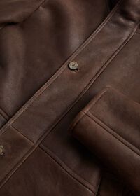 Paul Stuart Funnel Neck Shearling Jacket, thumbnail 4