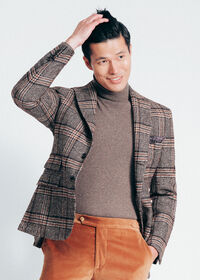 Paul Stuart Cashmere & Suede Gun Patch Turtleneck, thumbnail 2
