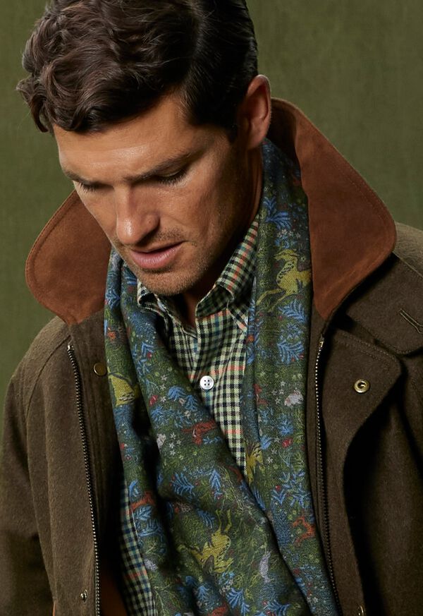 Paul Stuart Wool Loden Field Coat with Contrast Interior, image 6