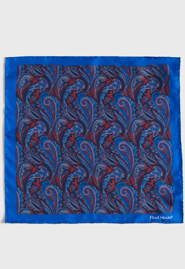 Paul Stuart Printed Silk Paisley Pocket Square, image 2
