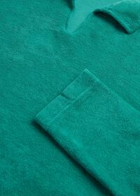 Paul Stuart Cotton Terry Cloth Long Sleeve Polo, thumbnail 2