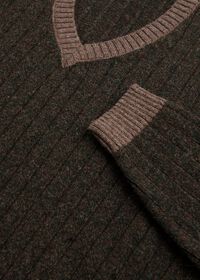 Paul Stuart Ribbed V-Neck Sweater, thumbnail 2