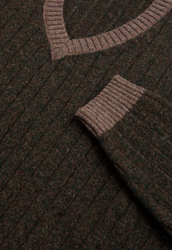 Paul Stuart Ribbed V-Neck Sweater, image 2