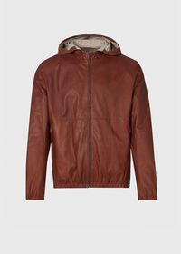 Paul Stuart Reversible Leather Bomber Jacket, thumbnail 1