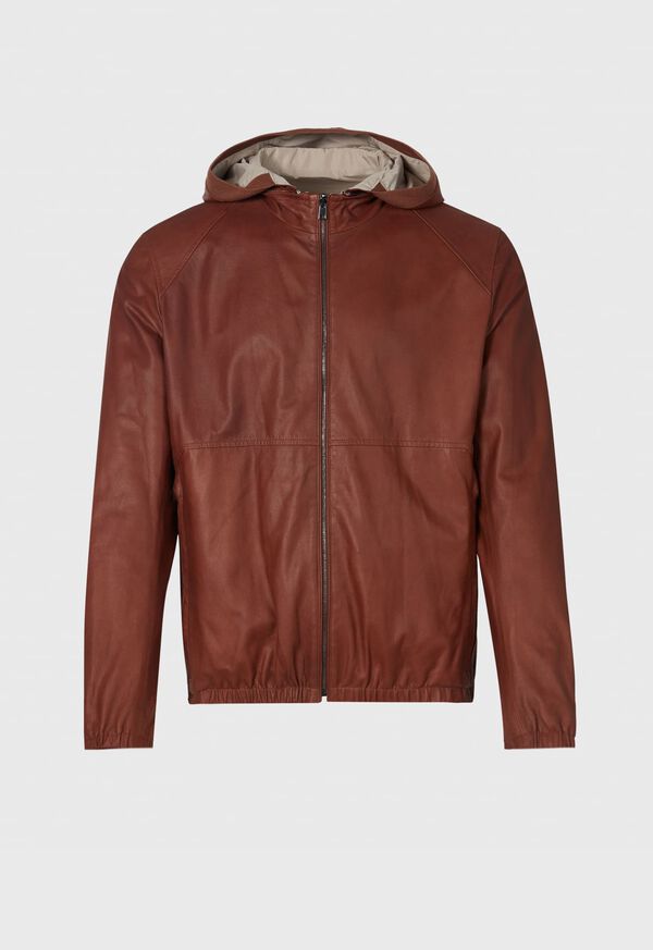 Paul Stuart Reversible Leather Bomber Jacket, image 1