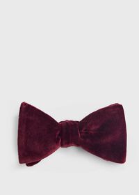 Paul Stuart Blunt Edge Cotton Velvet Bow Tie, thumbnail 1