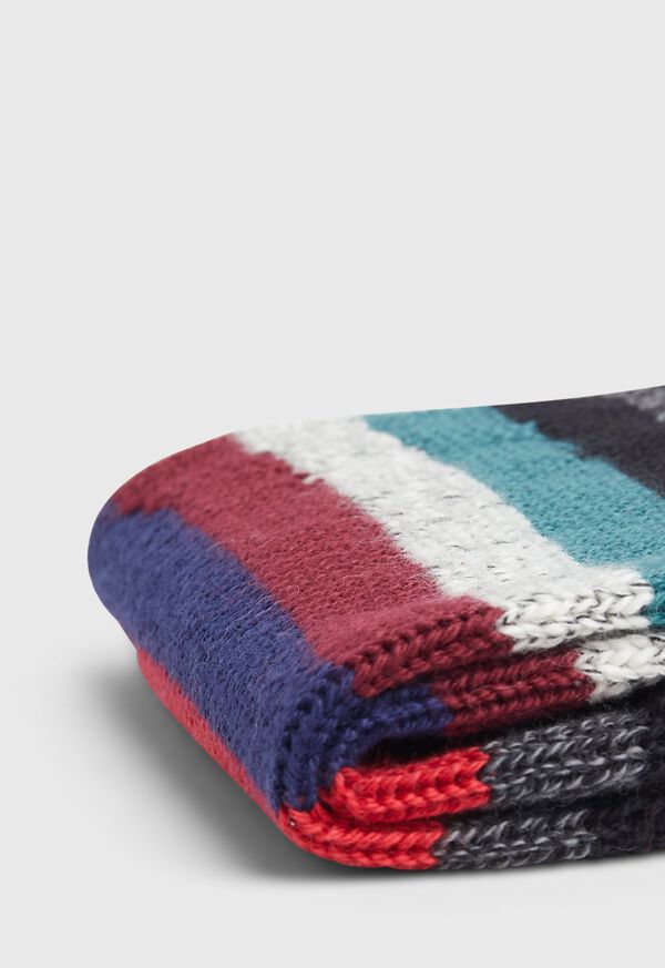 Paul Stuart Heavy Weight Cotton Multi Color Stripe Sock, image 2
