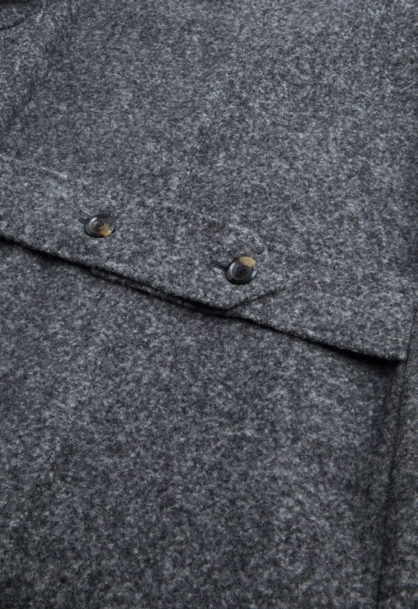 Paul Stuart Olive Solid Boucle Coat, image 3