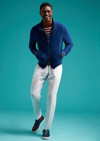 Paul Stuart Suede Bomber Jacket with Knit Trim, thumbnail 4