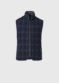 Paul Stuart Quilted Wool Plaid Vest, thumbnail 1