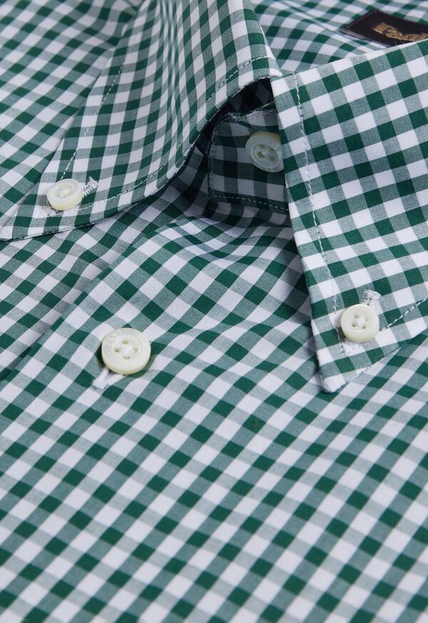 Paul Stuart Cotton Classic Gingham Sport Shirt, image 3