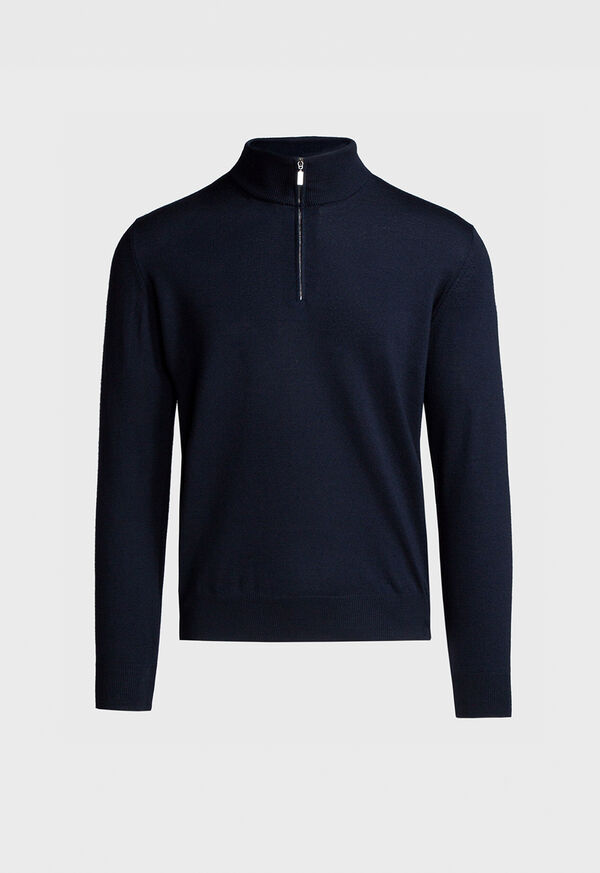 Paul Stuart Merino Wool Quarter Zip Sweater, image 1