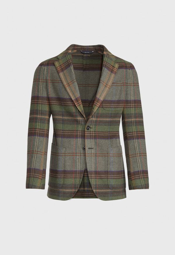 Paul Stuart Horseblanket Green Plaid Sport Jacket, image 1