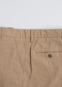 Paul Stuart Khaki Linen Blend Pant, thumbnail 3
