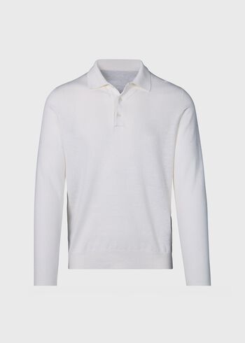 Paul Stuart Linen & Cotton Long Sleeve Polo