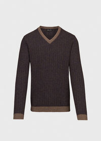 Paul Stuart Ribbed V-Neck Sweater, thumbnail 1
