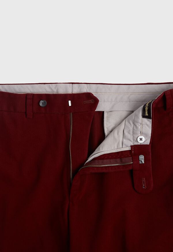 Paul Stuart Crimson heavy weight Brushed Cotton Pant, image 2