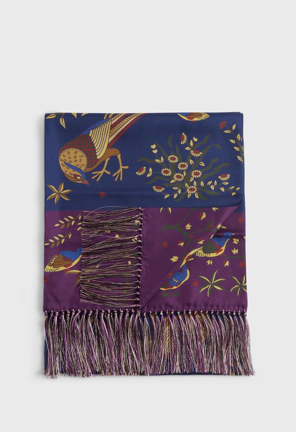 Paul Stuart Silk Bird of Paradise Scarf, image 1