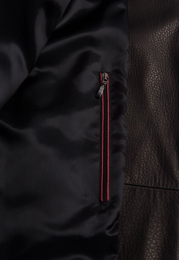 Paul Stuart Leather Bomber Jacket, image 3