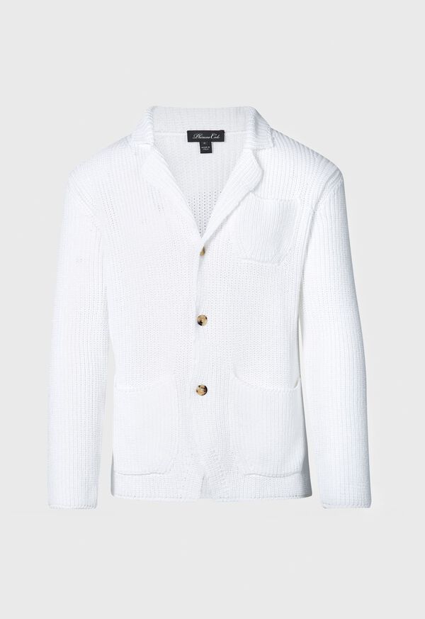 Paul Stuart Cotton Chunky Sweater Jacket