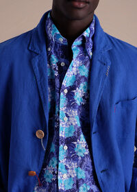 Paul Stuart Floral Print Linen Sport Shirt, thumbnail 2