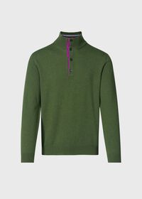 Paul Stuart Cashmere Button Mock Neck Sweater, thumbnail 1