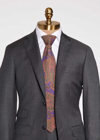 Paul Stuart Paisley Silk Tie, thumbnail 3