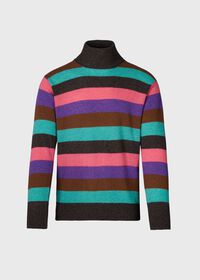 Paul Stuart Wool Multicolor Stripe Turtleneck, thumbnail 1