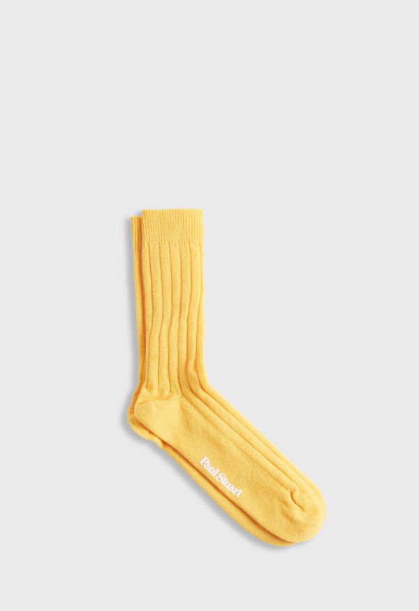 Paul Stuart Cashmere Solid Ribbed Sock, image 1