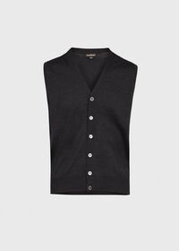 Paul Stuart Merino Wool Button Front Vest, thumbnail 1