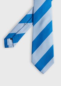 Paul Stuart Printed Silk Wide Bar Stripe Tie, thumbnail 1