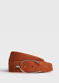Paul Stuart Nubuck Belt with Equestrian Buckle, thumbnail 1