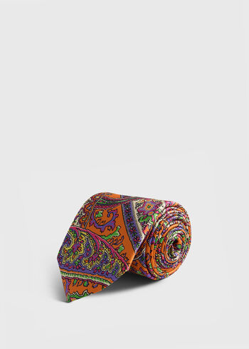 Paul Stuart Silk Paisley Print Tie