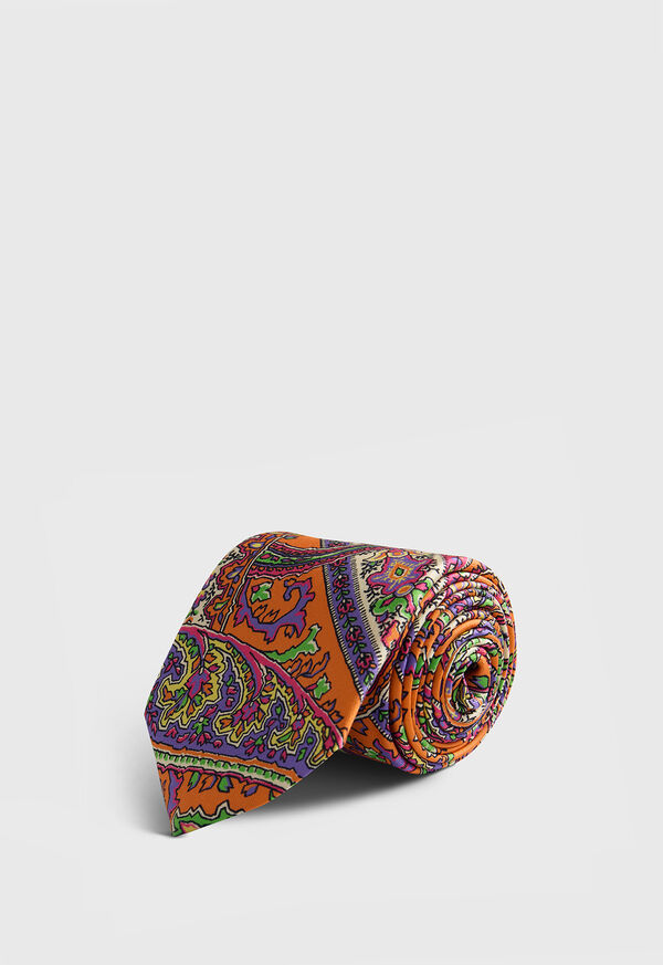Paul Stuart Silk Paisley Print Tie, image 1