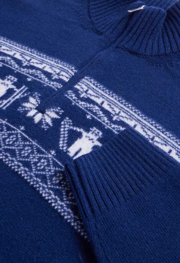Paul Stuart Ski Motif Quarter Zip Sweater, image 2