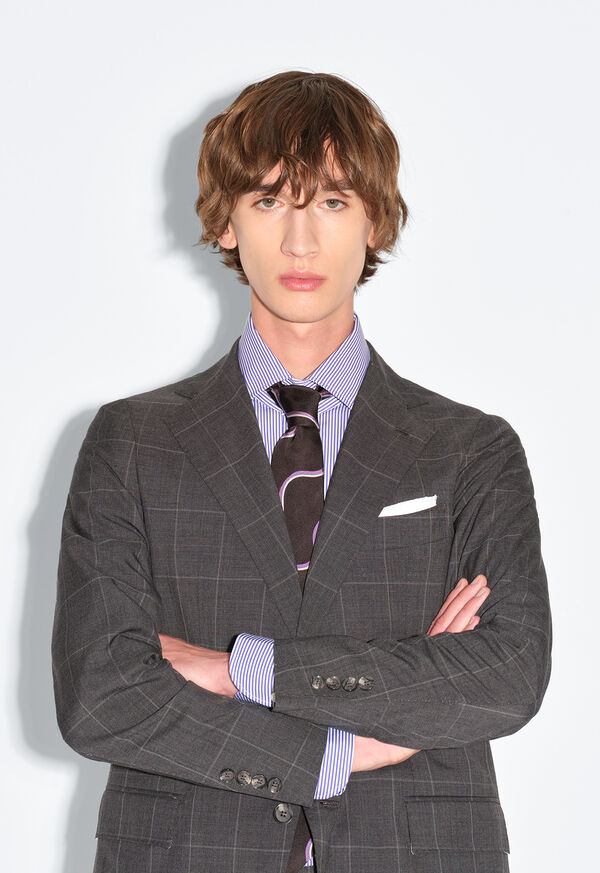 Paul Stuart All Year Wool Windowpane Suit, image 3