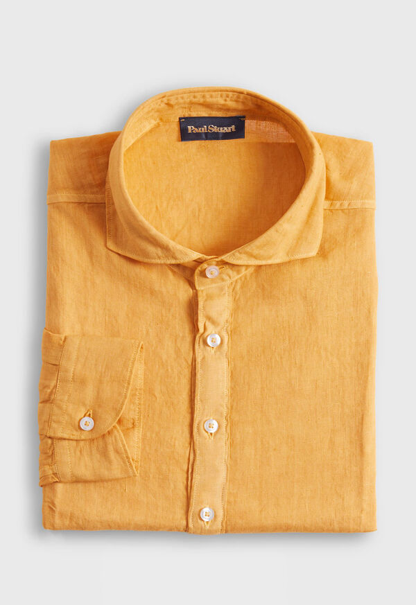 Paul Stuart Linen Half Placket Sport Shirt, image 2